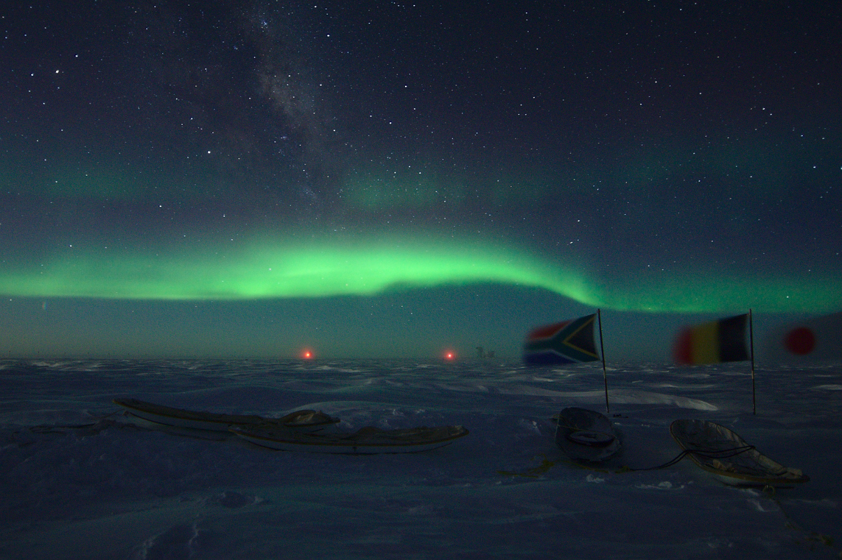 Discipline 4 - individual slep pull. Pulling a sled with a weight was absolutely exhausting and the wind was too cold for us to clean up after ourselves that day.