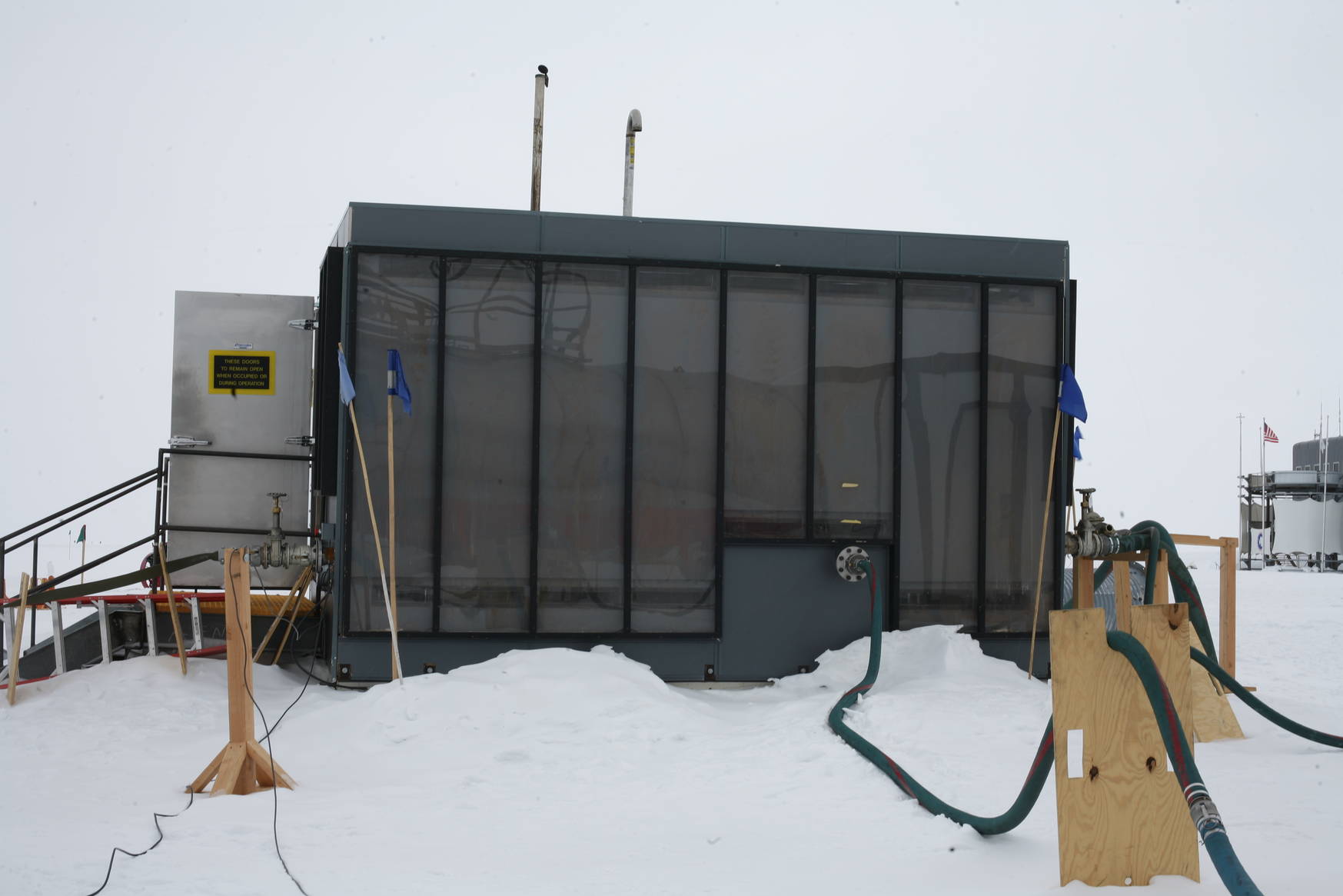 Pump house for fuel operations.