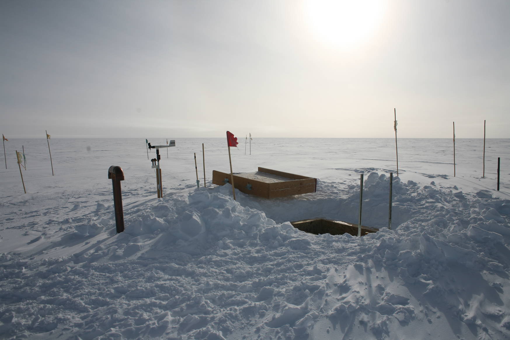A hatch leads to an underground communications and control system cave.