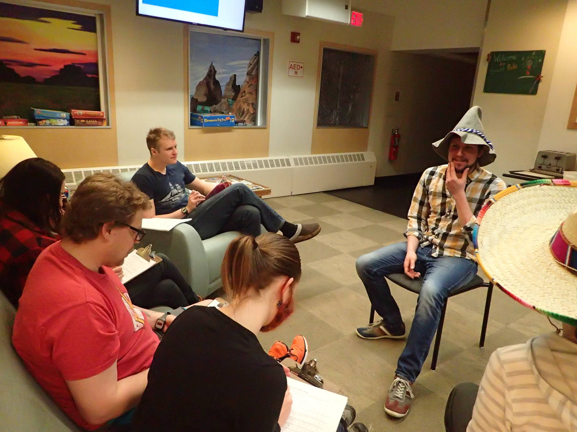 Beard competition - presenting the beard to the jury.